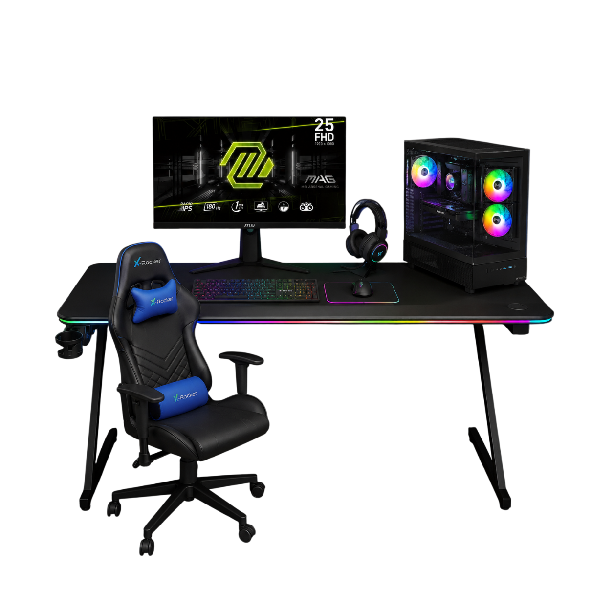 Intel Core i5-14400F Gaming PC Bundle – RTX 5060 8GB | 16GB DDR4 | 1TB NVMe SSD + 27” 200Hz Gaming Monitor + Desk & Chair