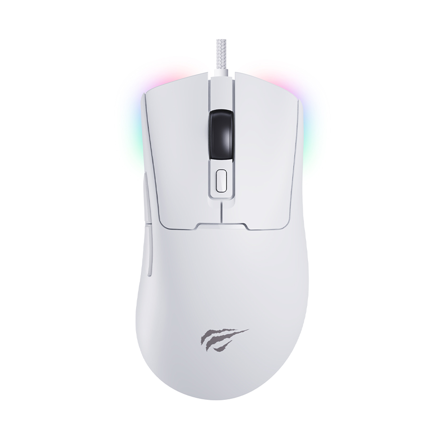 Havit MS966WB Rechargeable RGB Wired Gaming Mouse – White