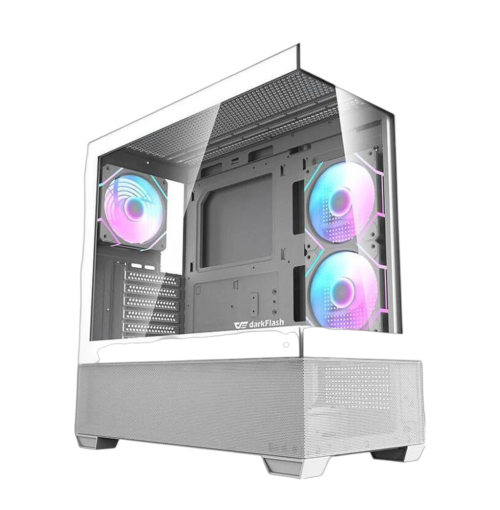 DARKFLASH DS900 Air ATX Mid-Tower Gaming Case – White