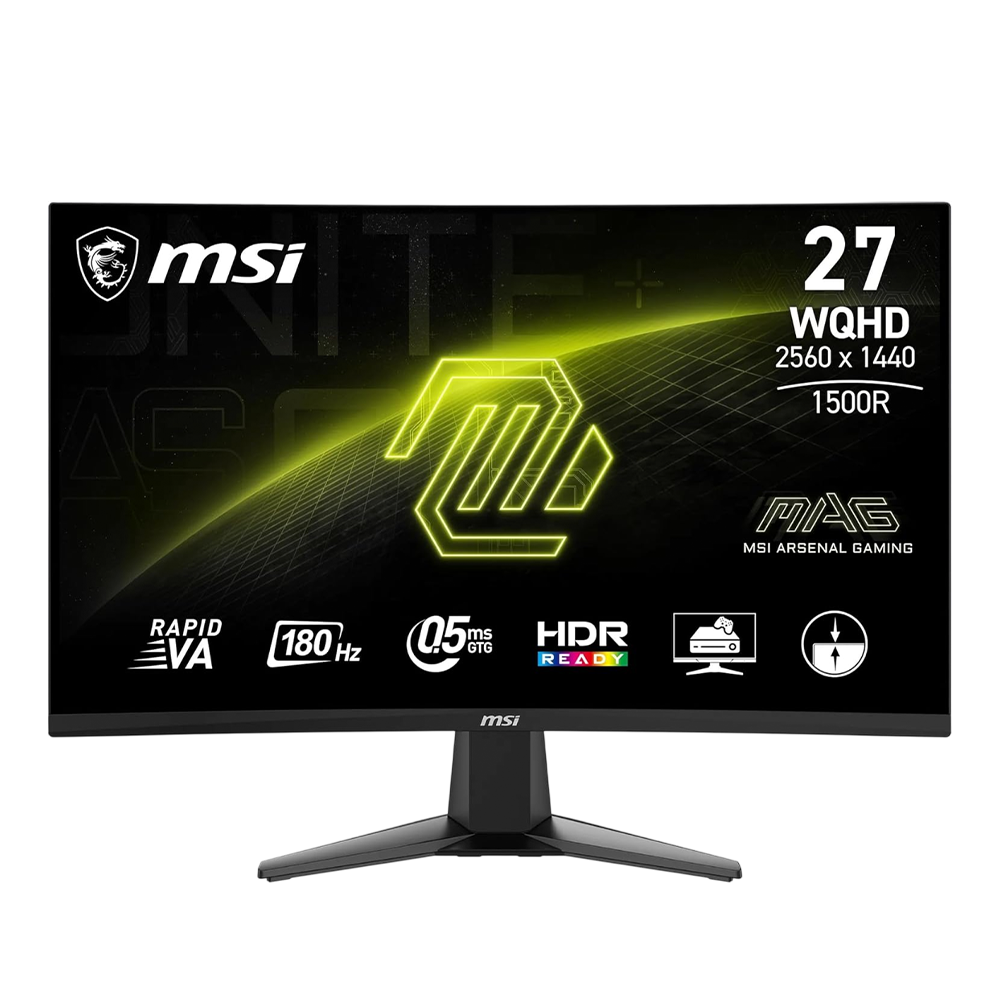 MSI MAG 27CQ6F 27-Inch Curved Gaming Monitor – WQHD 180Hz, 1ms