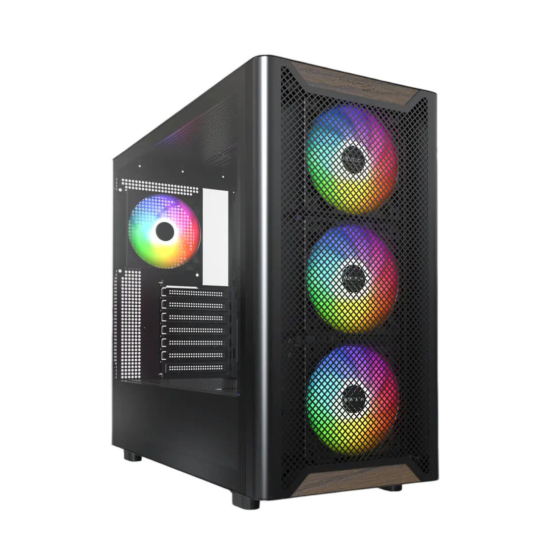 Montech XR Wood Black Mid-Tower Gaming PC Case