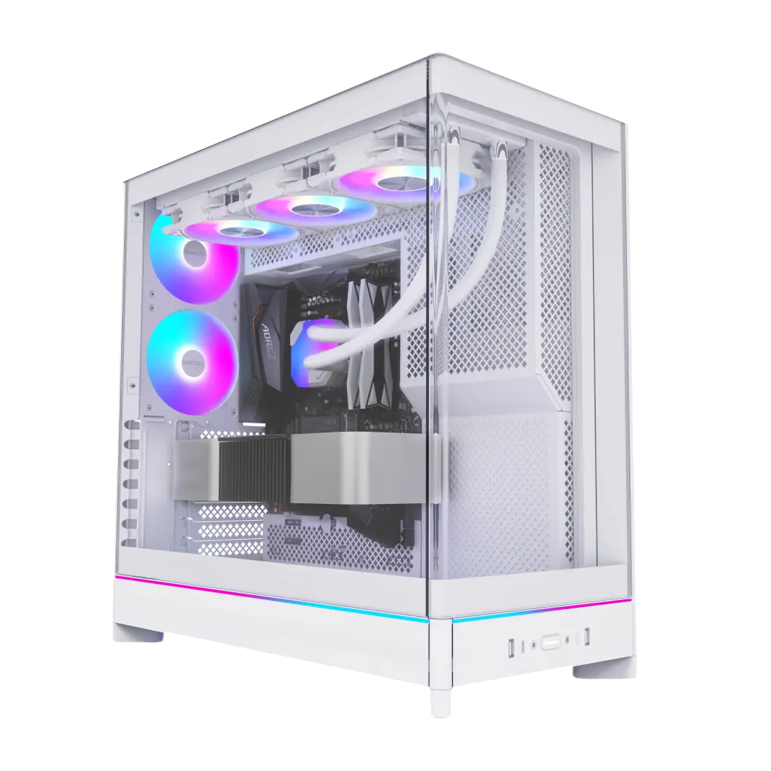 Montech HS02 Pro White Mid-Tower Gaming PC Case