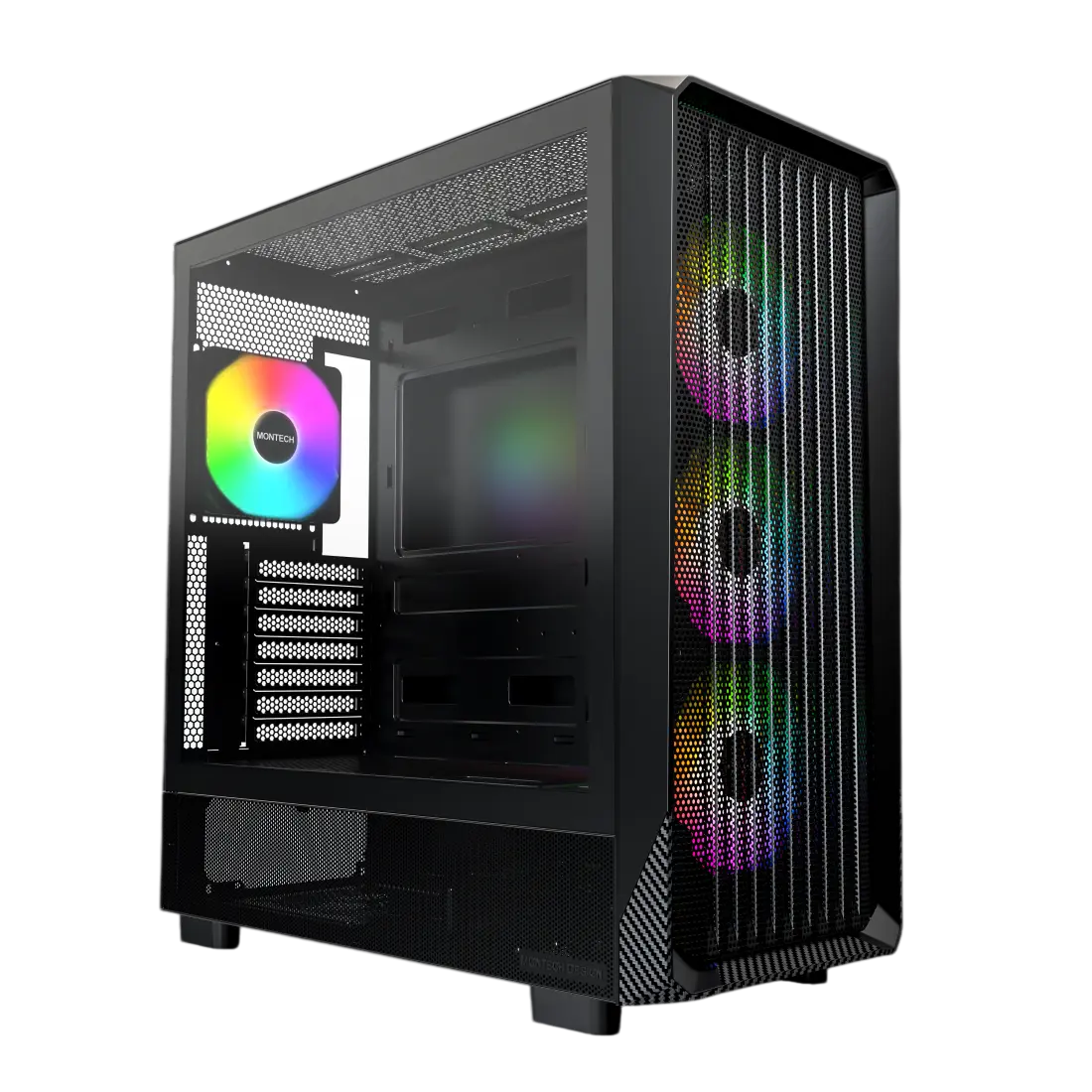 Montech X5 Black Mid-Tower Gaming PC Case