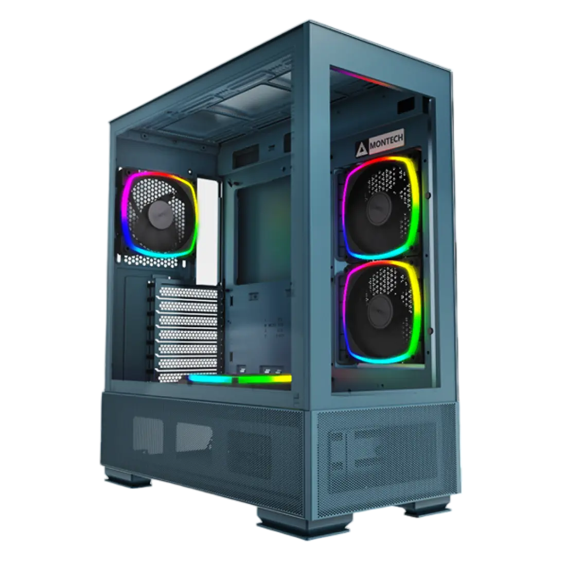 MONTECH SKY TWO Blue Mid‑Tower Gaming PC Case