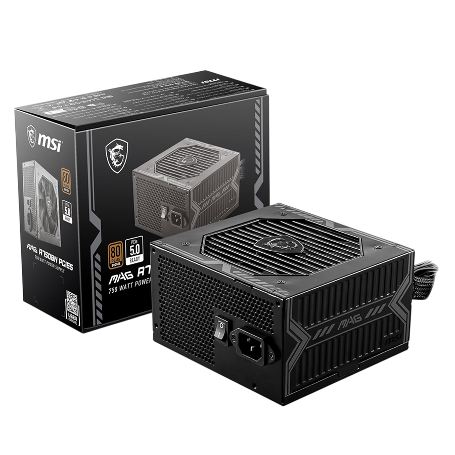 MSI MAG A750BN PCIE5 750W 80 Plus Bronze ATX Power Supply