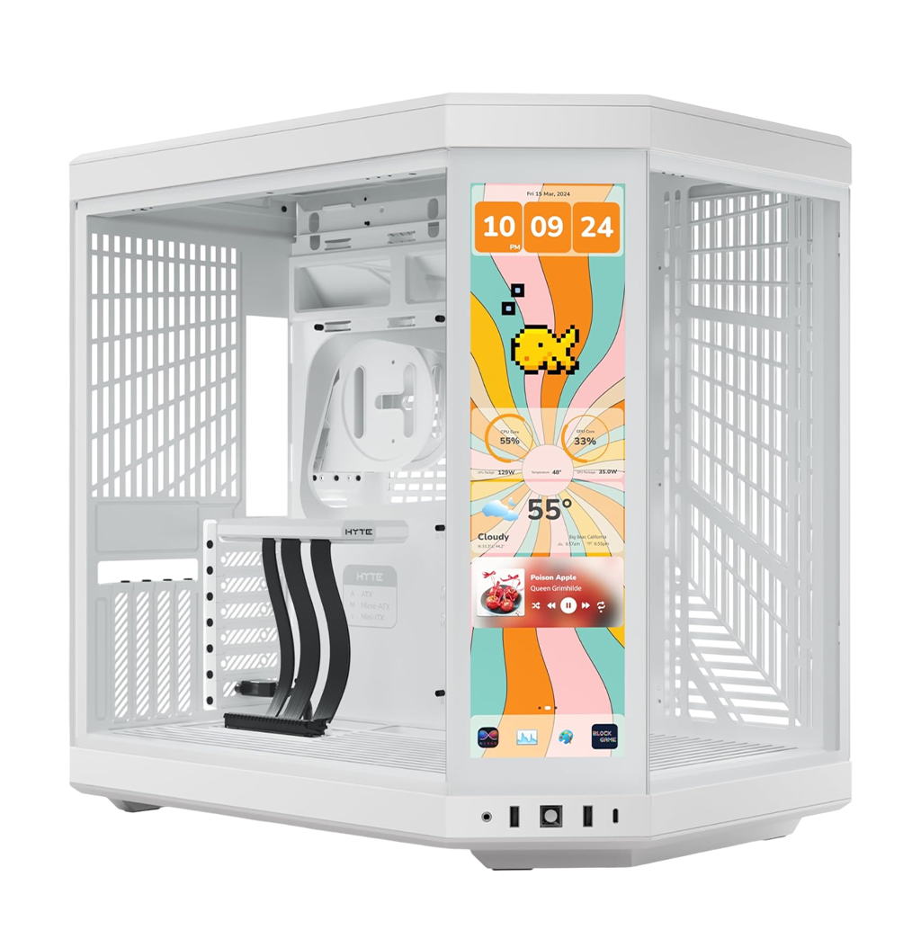 HYTE Y70 Touch Infinite Snow-White Premium Mid-Tower Gaming PC Case