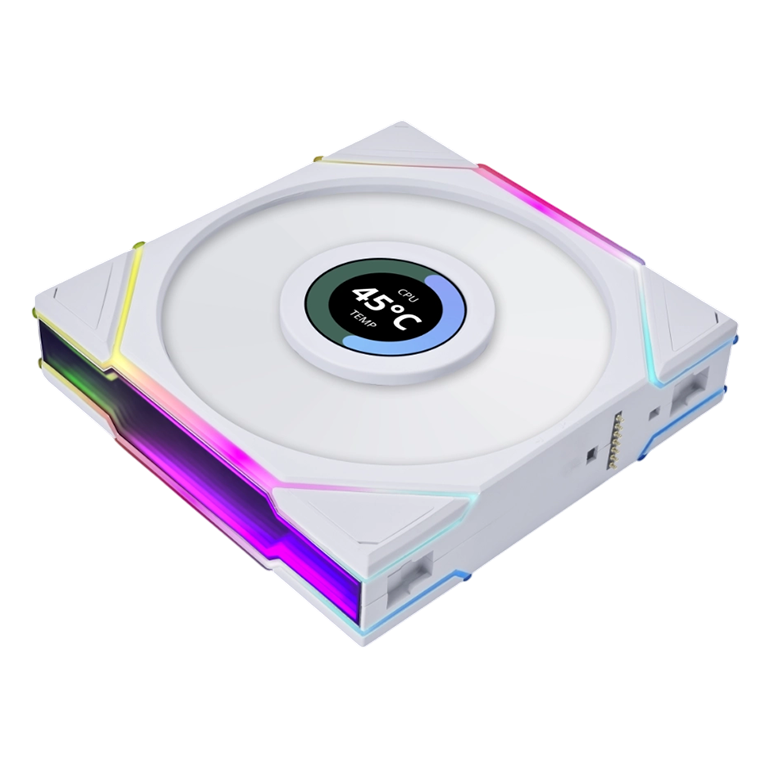Lian Li UNI FAN TL Wireless LCD 120mm White – Single