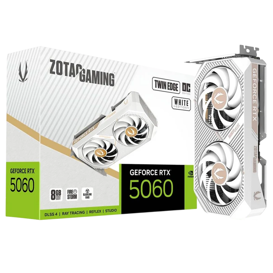 ZOTAC GAMING GeForce RTX 5060 Twin Edge OC White Edition Graphics Card