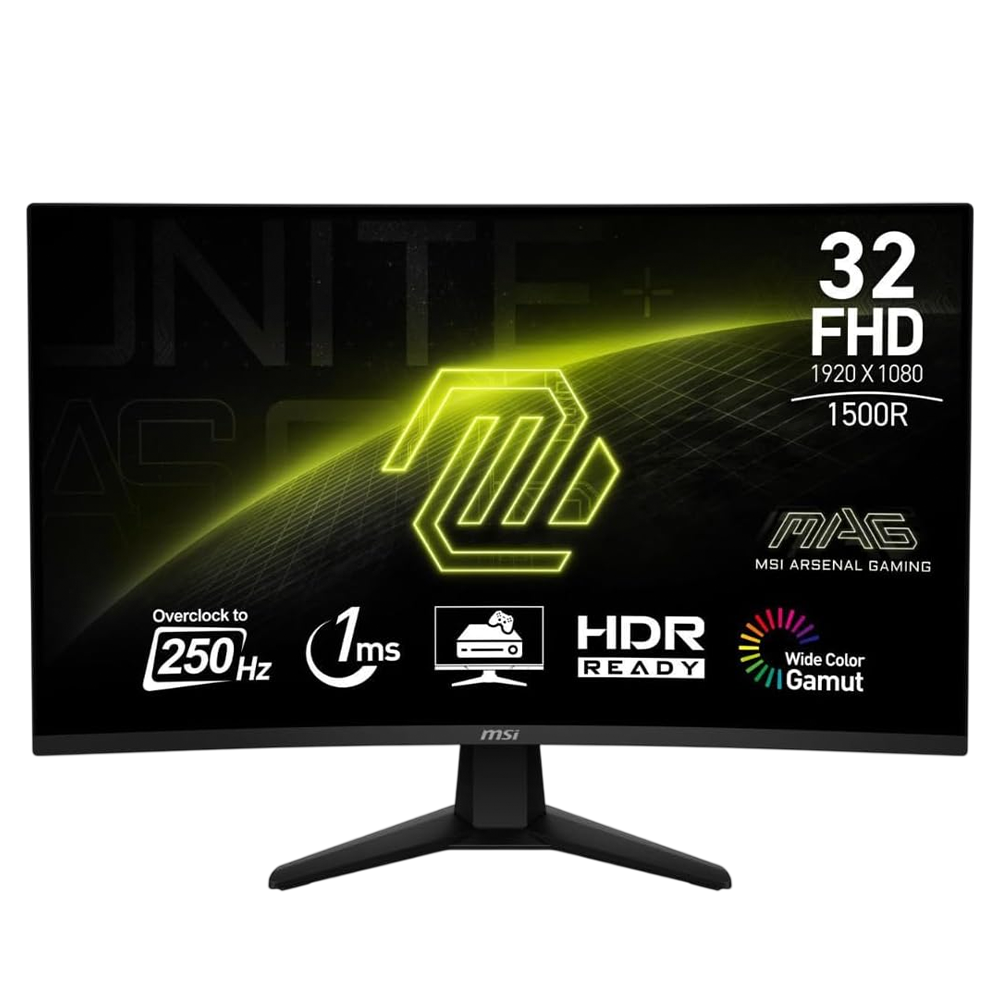 MSI MAG 32C6X 31.5-Inch Curved Gaming Monitor – FHD, 250Hz (OC), 1ms