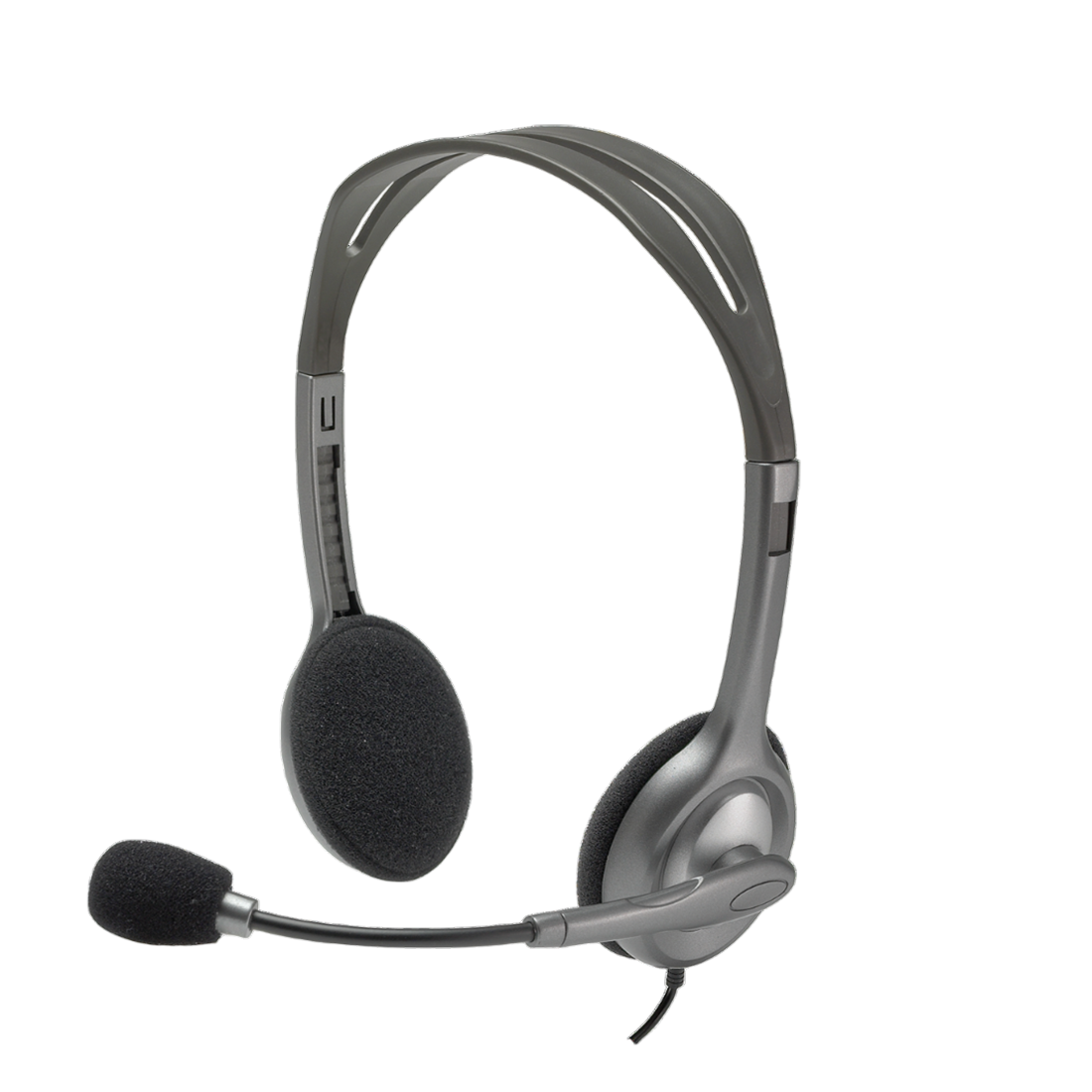 Logitech H110 Stereo Headset – Wired Headphones with Noise-Reducing Microphone
