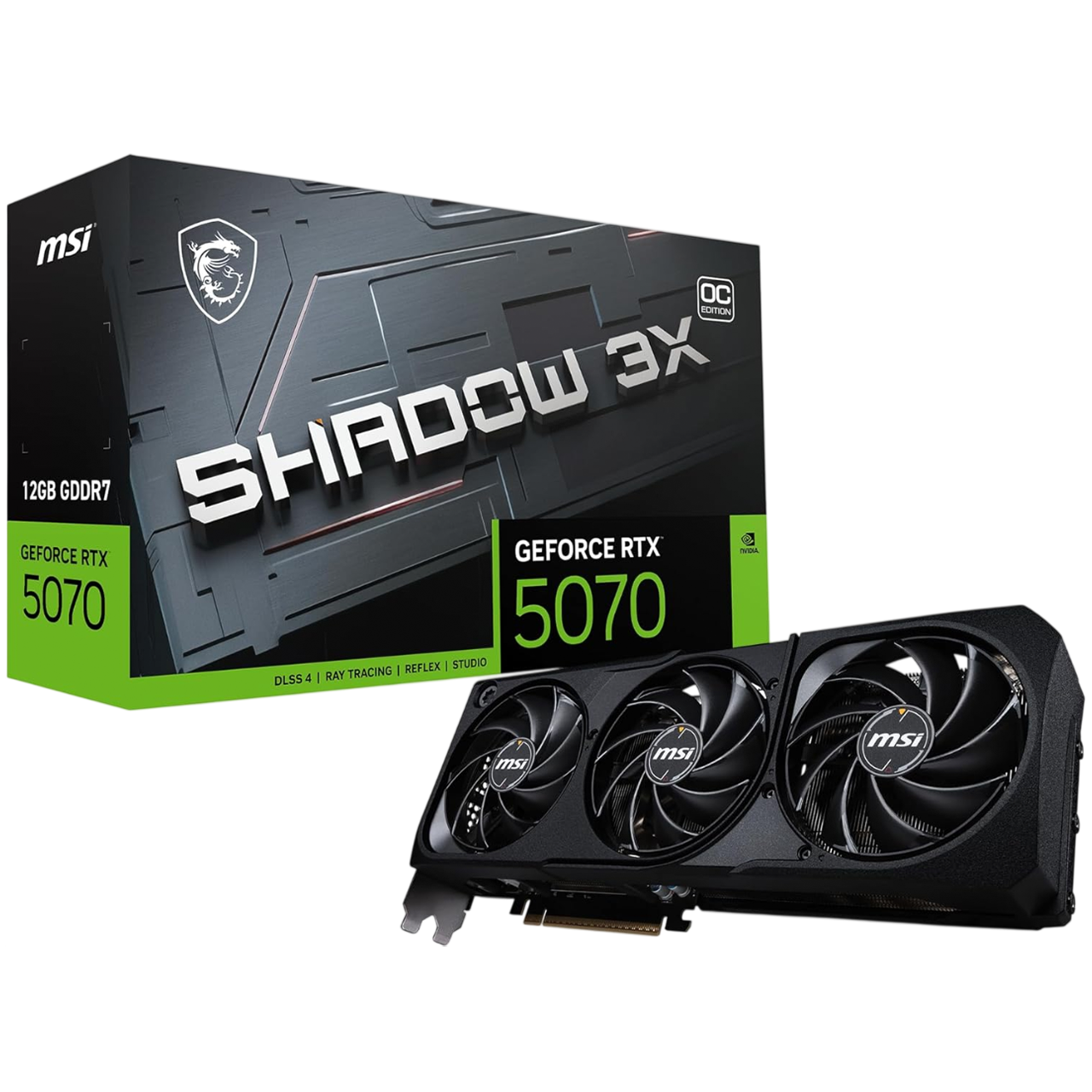 MSI GeForce RTX™ 5070 Shadow 3X 12GB OC Gaming Graphics Card