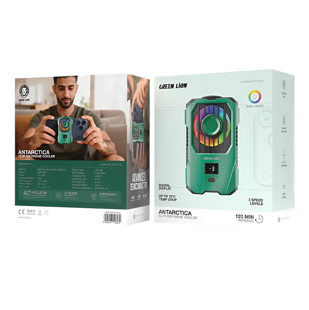 Green Lion GWC 16 Antarctica Clip-On Phone Cooler – Green | GNANTPCOOLGN