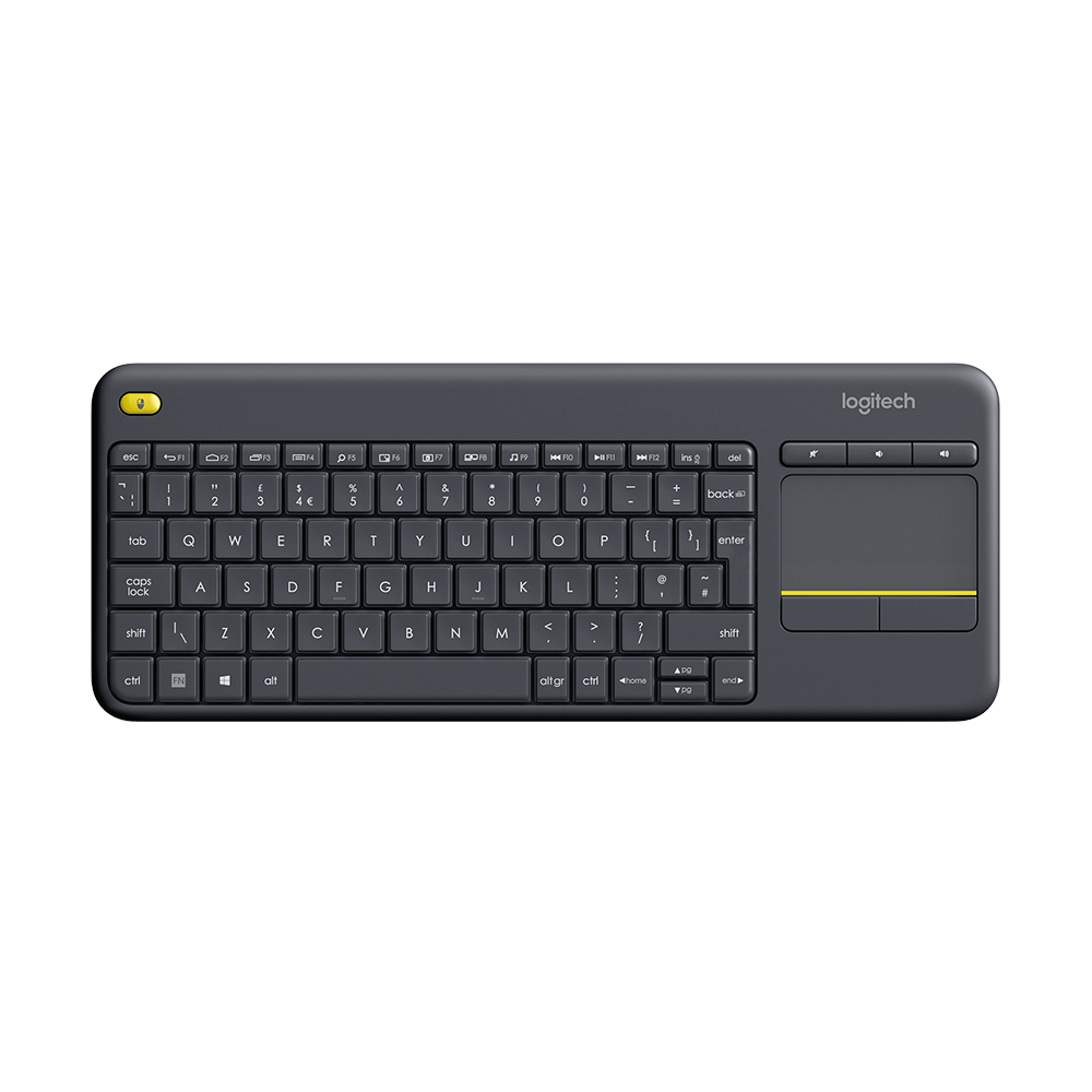 Logitech K400 Plus Wireless Touch Keyboard – Compact Keyboard with Built-in Touchpad