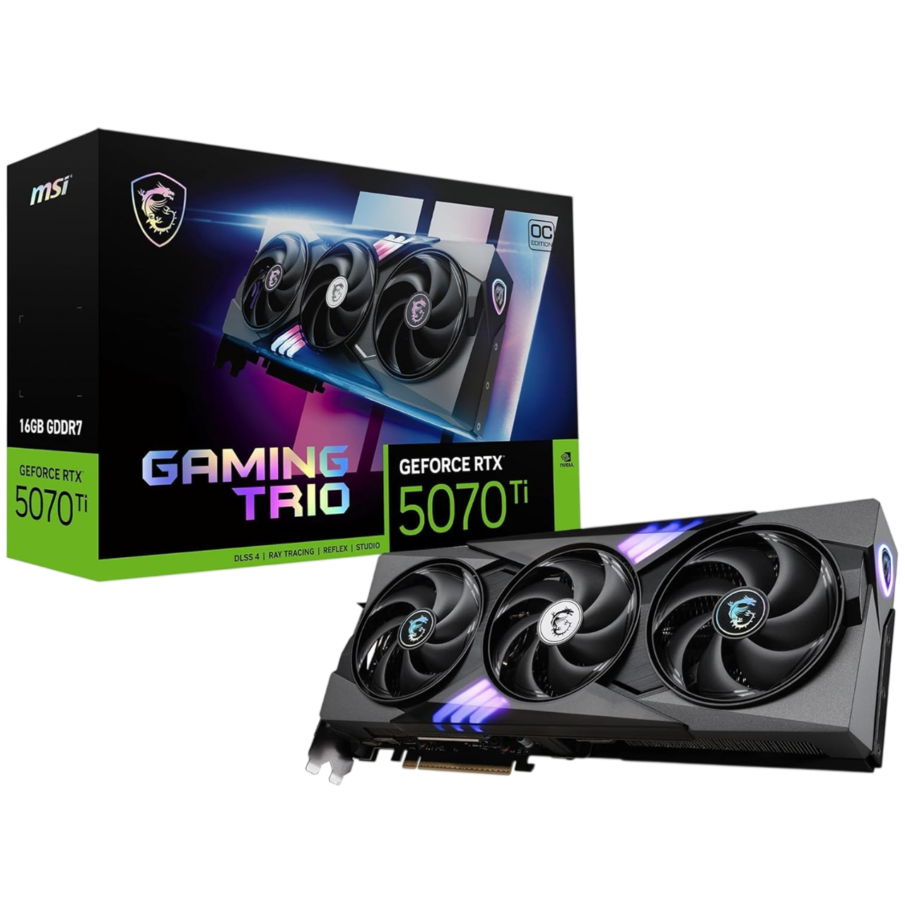 MSI GeForce RTX™ 5070 Ti Gaming Trio OC 16GB GDDR6 Graphics Card
