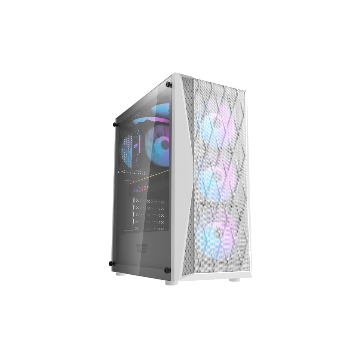 DARKFLASH DK352 MESH ATX Mid‑Tower PC Case – White