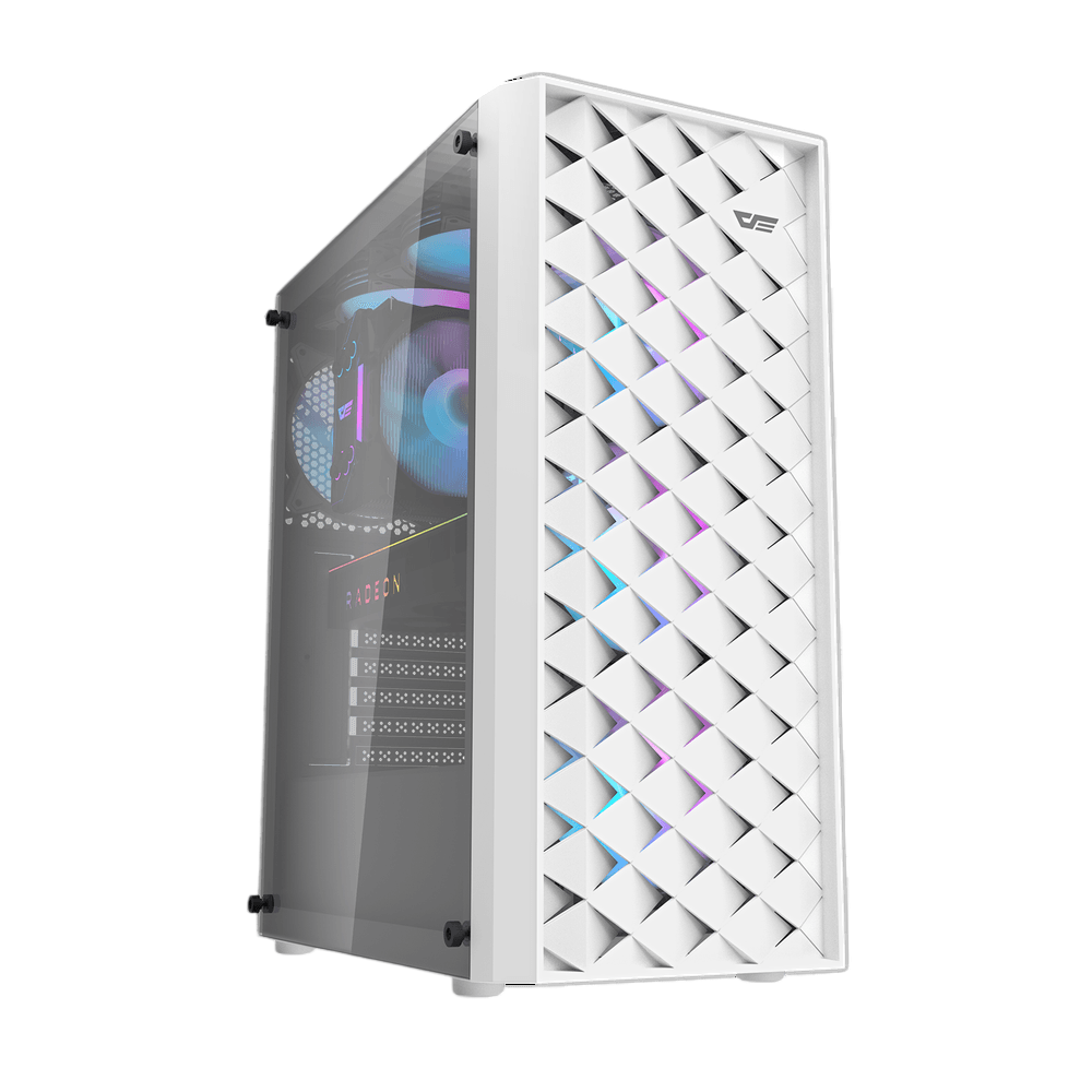 DARKFLASH DK351 ATX Mid-Tower Gaming Case – White