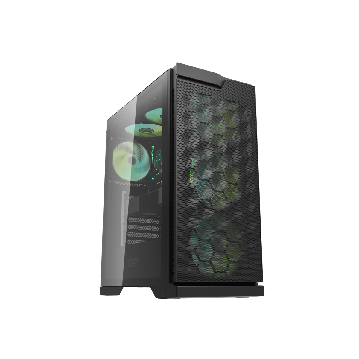 DARKFLASH DK361 Mesh ATX Mid-Tower Gaming Case – Black