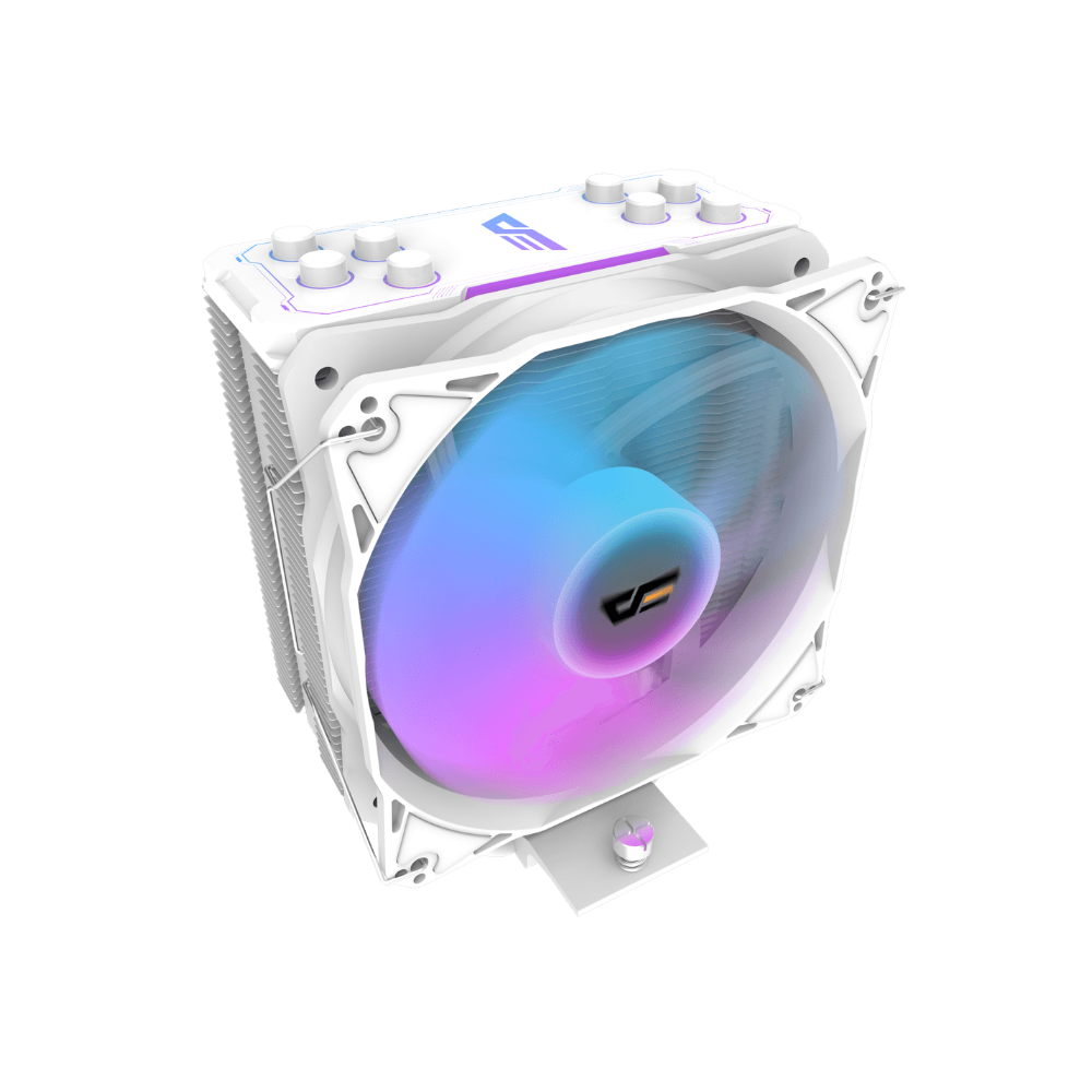DARKFLASH STORM Z4 PRO MIST Air CPU Cooler – 120mm ARGB – White