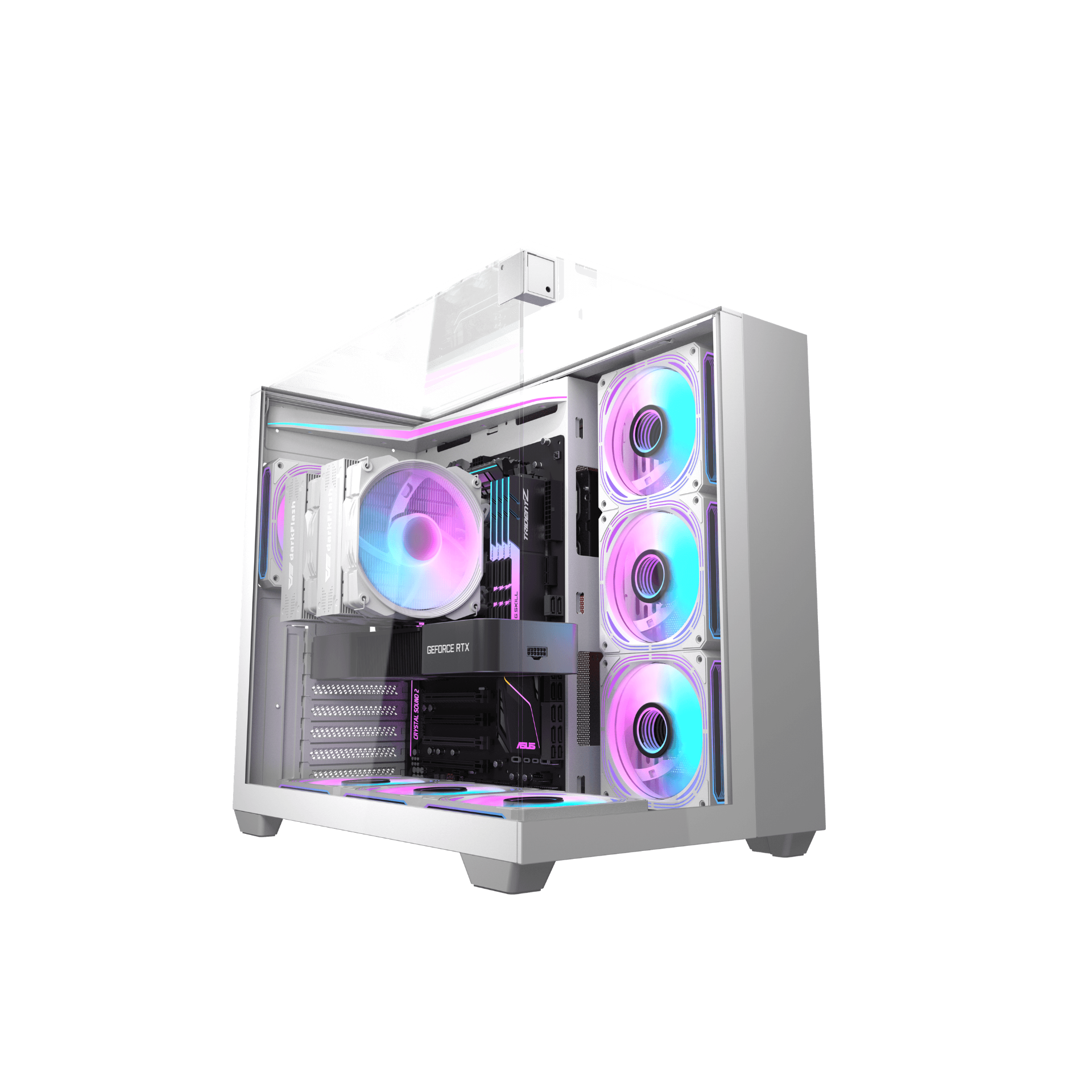 DarkFlash TH285 – ATX PC Case (White)