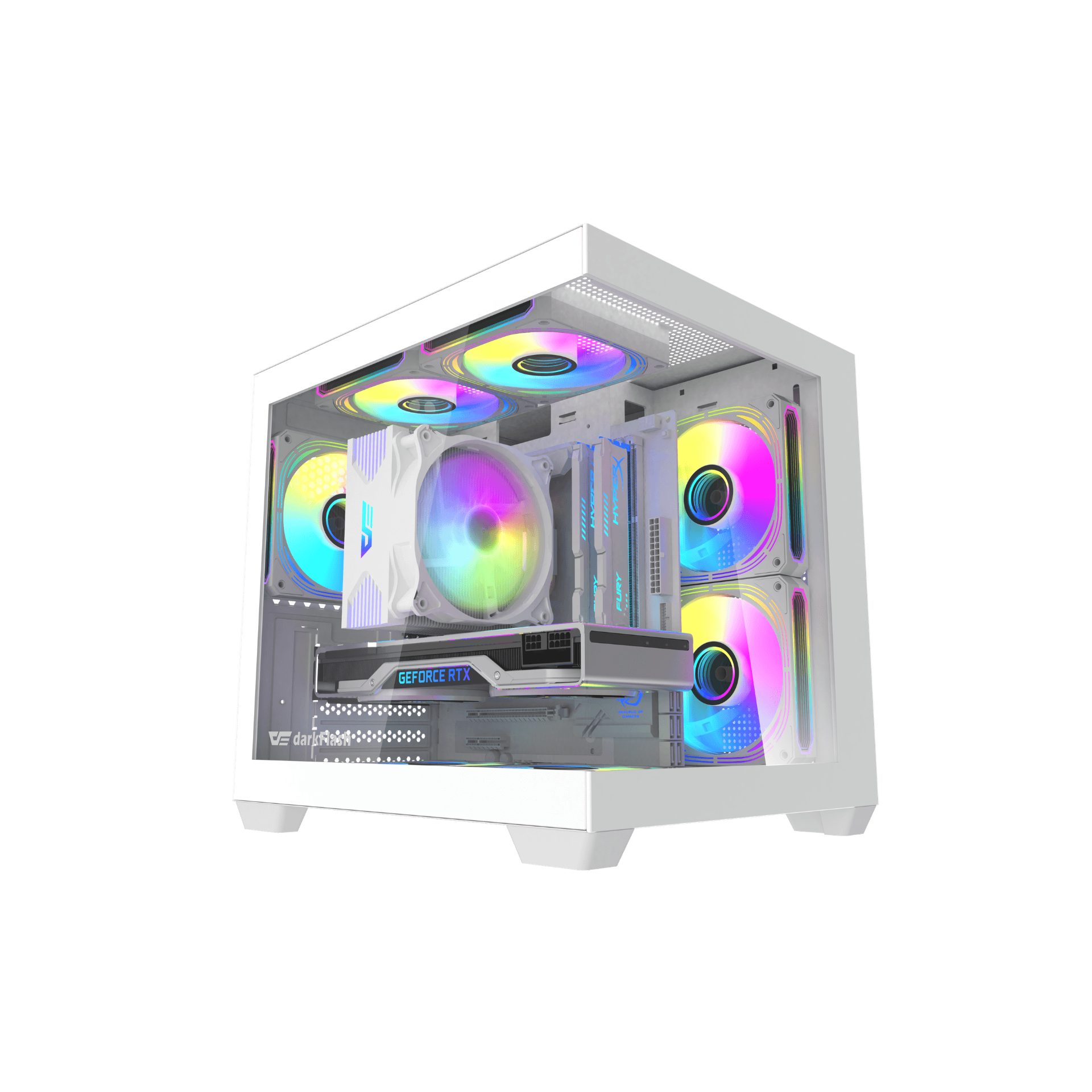 DARKFLASH C275P M-ATX PC CASE – WHITE