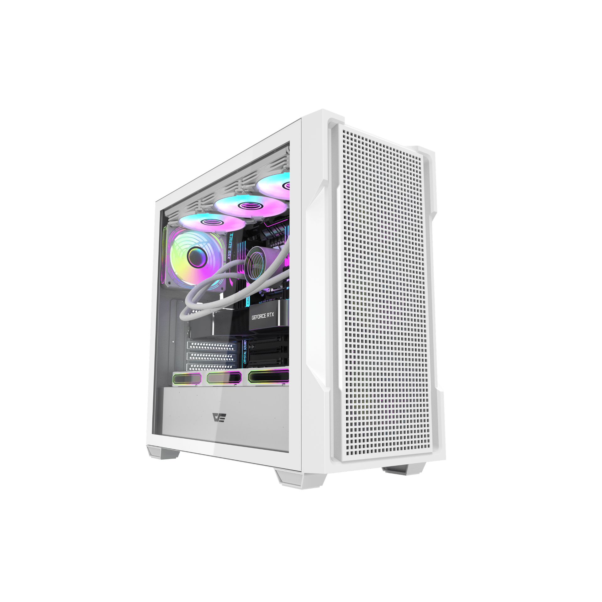 DarkFlash DS900 Mesh ATX PC Case – White
