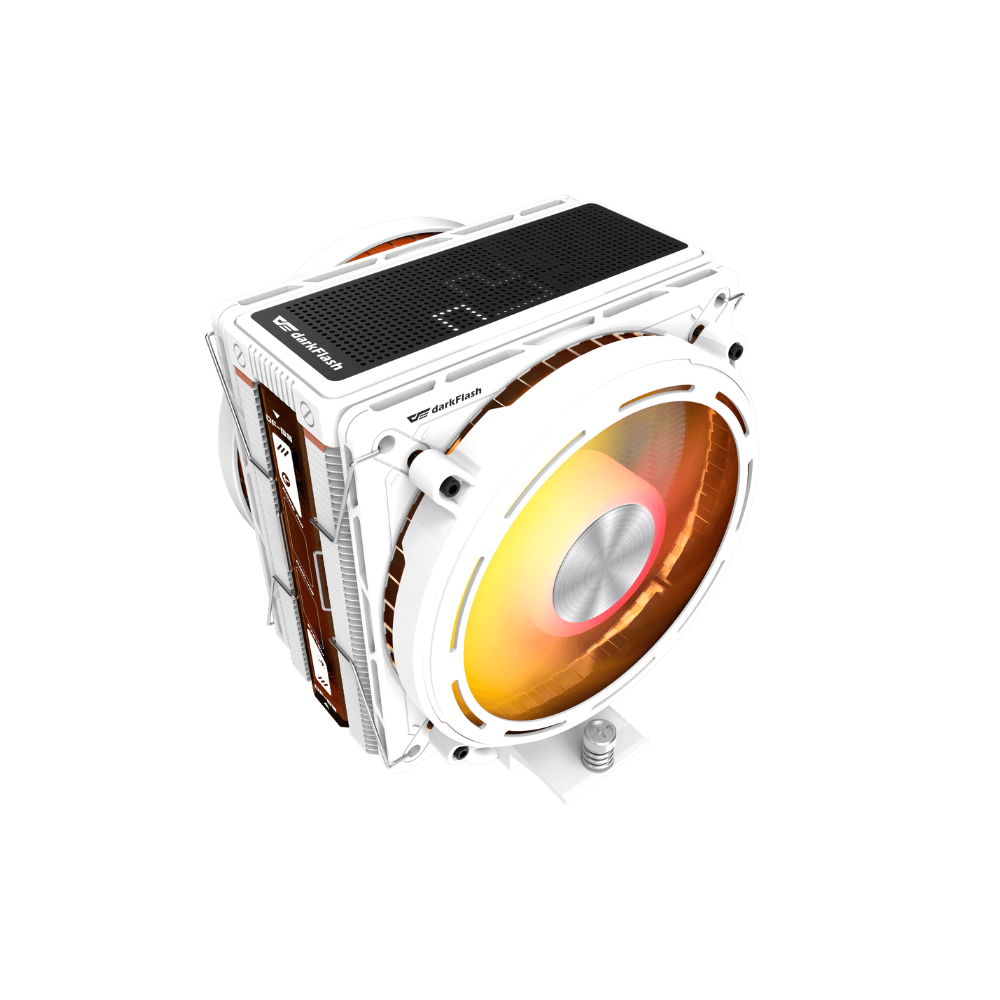 DARKFLASH EXPLORE E400 PLUS Air CPU Cooler – Dual 120mm ARGB – White