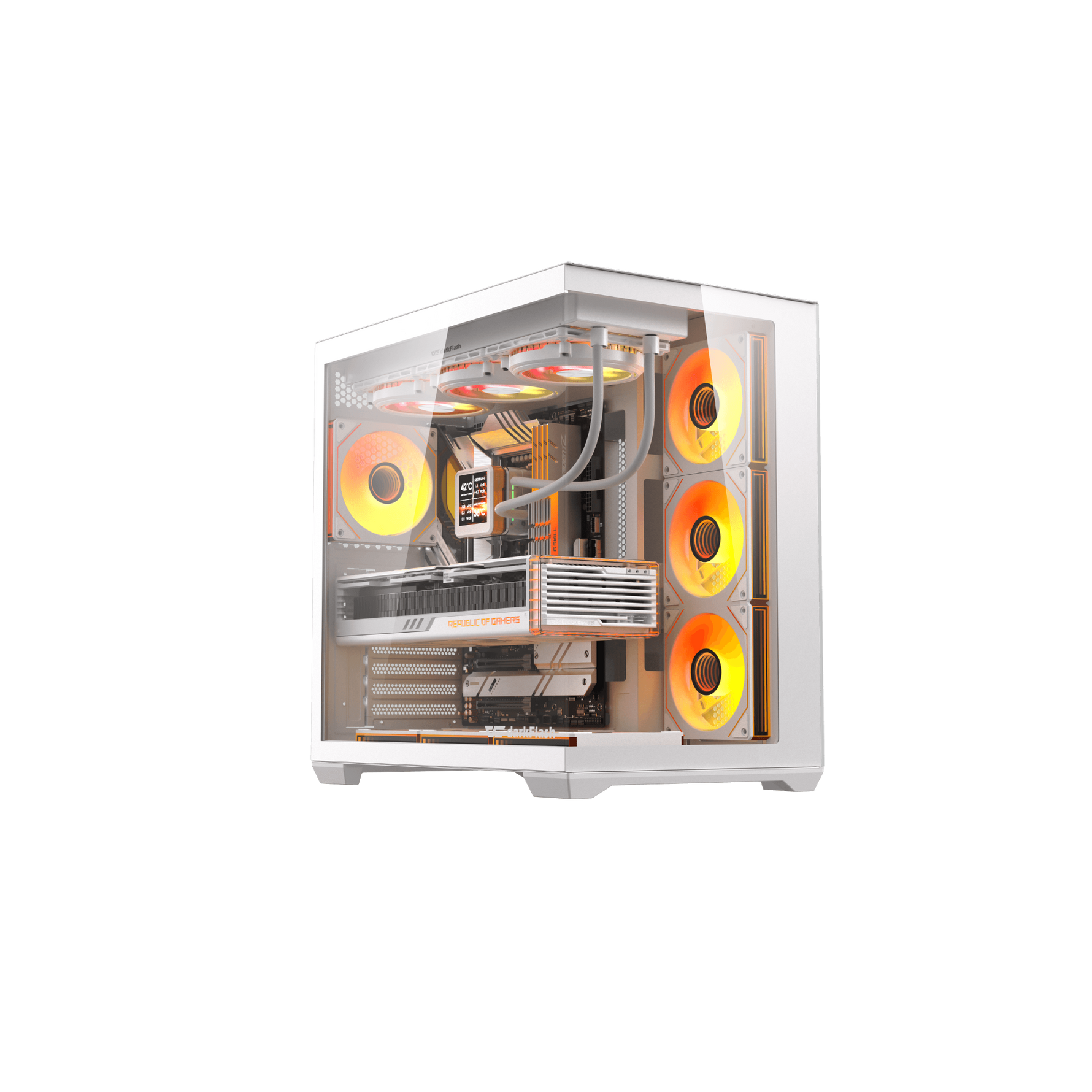 DARKFLASH C280 ATX PC CASE – WHITE