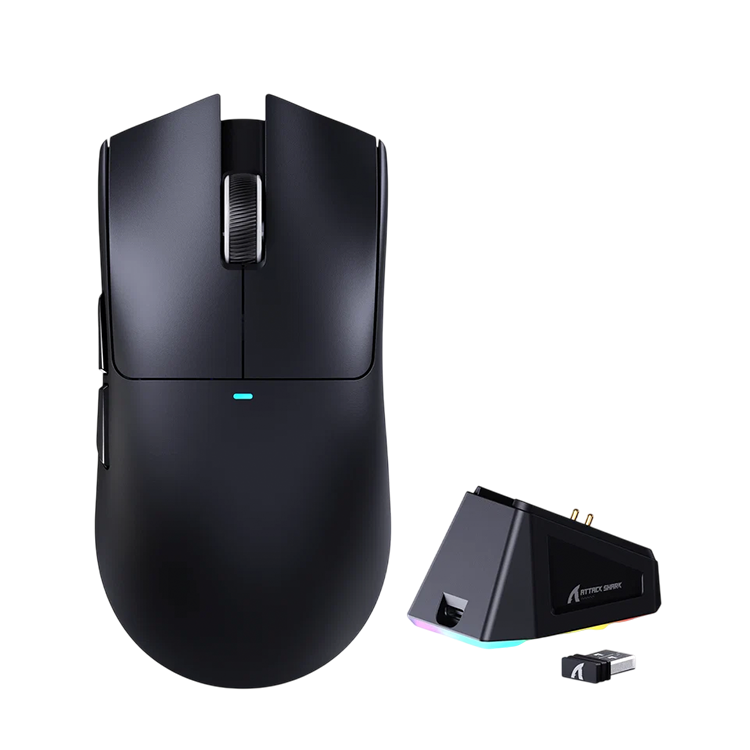 ATTACK SHARK X11 Wireless Gaming Mouse with Charging Dock – Black