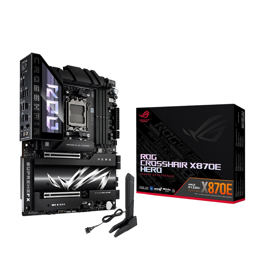 ASUS ROG Crosshair X870E Hero – AMD AM5 DDR5 ATX Gaming Motherboard