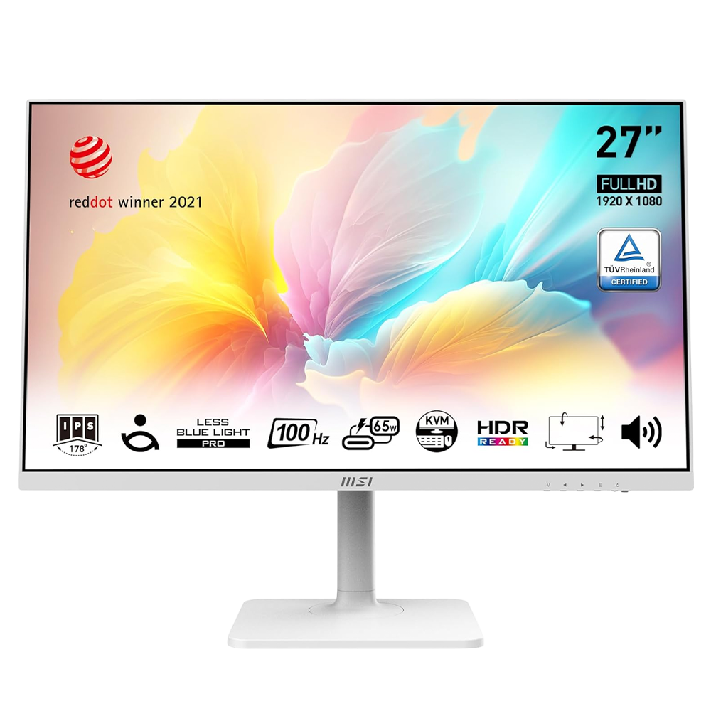 MSI Modern MD272XPW 27-Inch IPS Monitor – FHD 100Hz, White