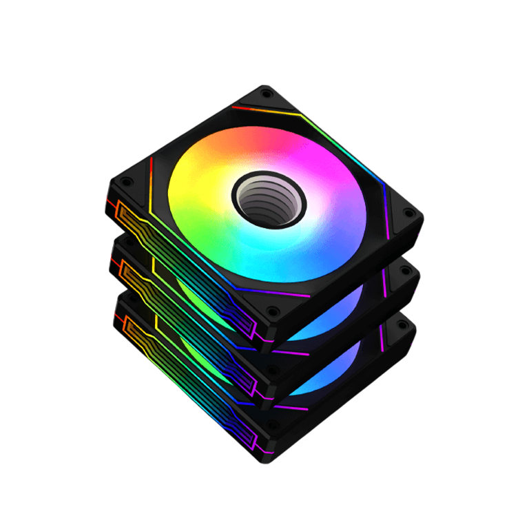 Infinity G20A Black 120mm Case Fans – 3-Pack High-Performance Cooling