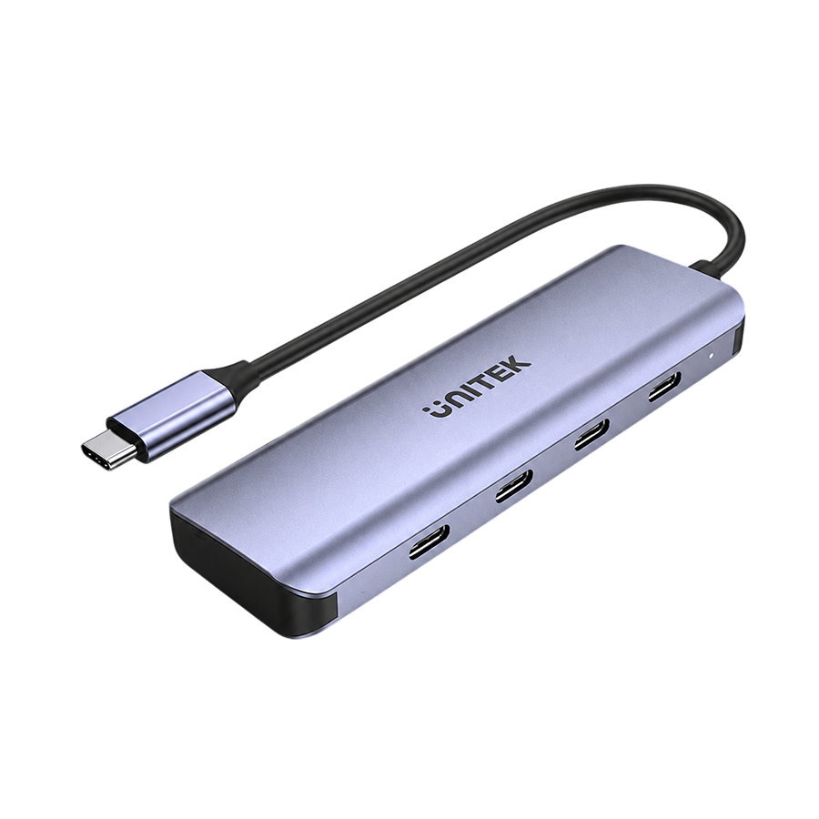 UNITEK UHUB Q4 Next Ultra-Slim 4-Port USB-C Hub – SuperSpeed 5Gbps (H1107K)
