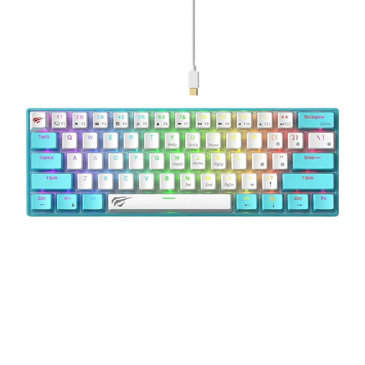 Havit KB903L RGB Backlit Mechanical Keyboard – Blue/White