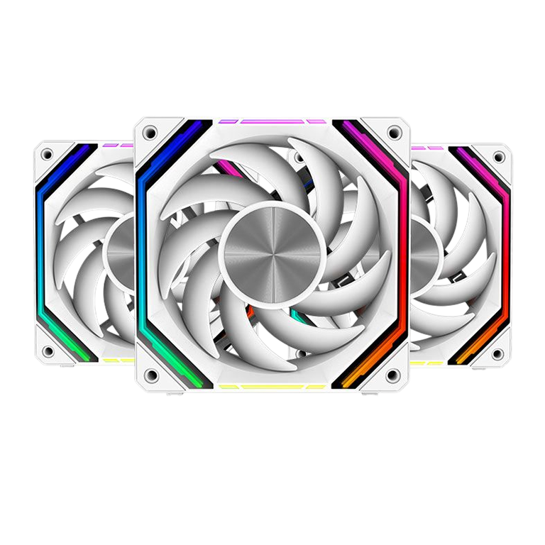 Darkflash INF32 White 120mm Case Fans – 3-Pack