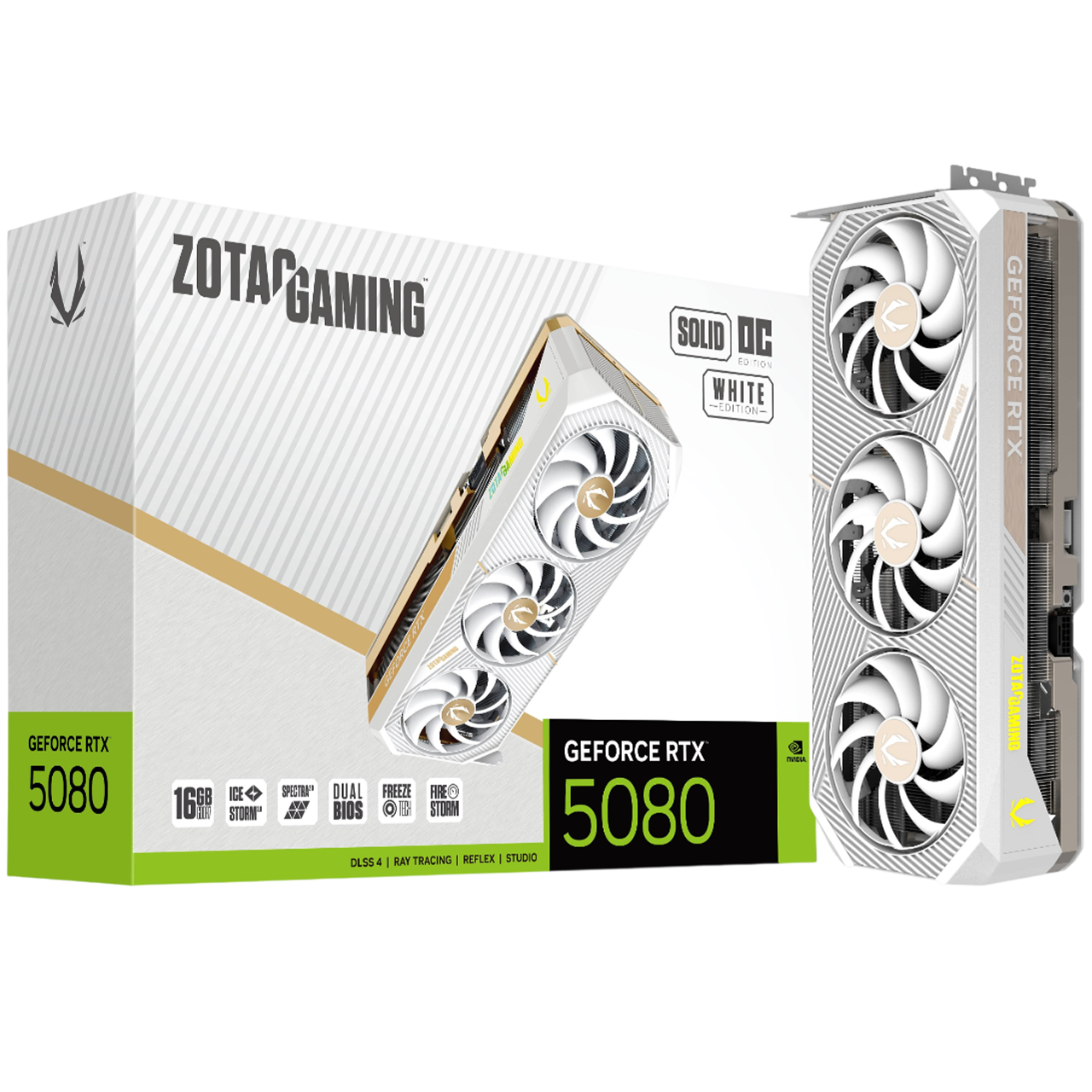 ZOTAC GAMING GeForce RTX 5080 Solid Core OC White Graphics Card