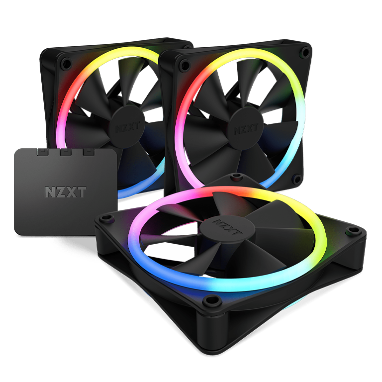 NZXT F120 RGB DUO 120mm Fans – Triple Pack (Black)