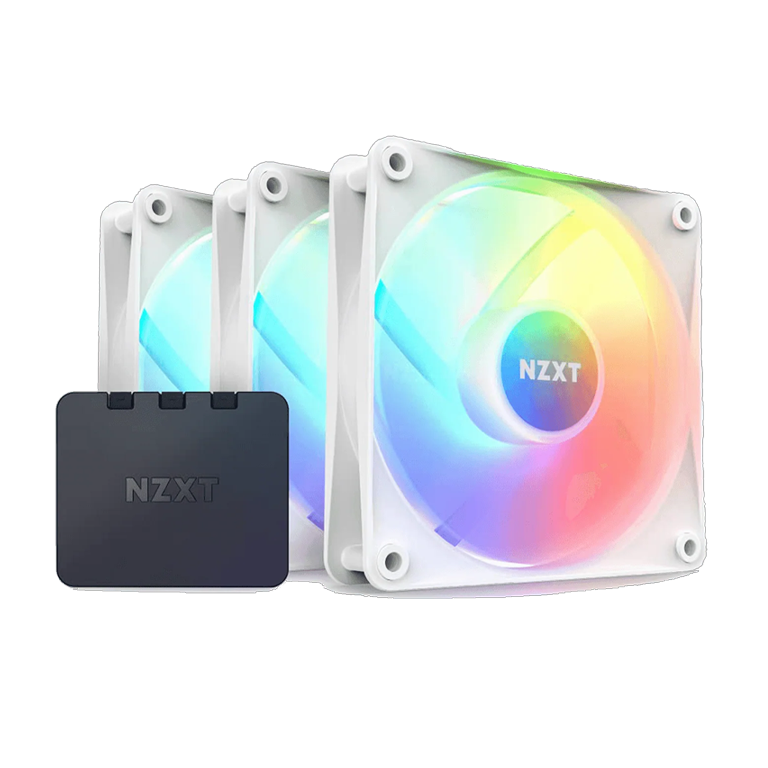 NZXT F120 RGB Core 120mm Fans (White) – Multi-Pack
