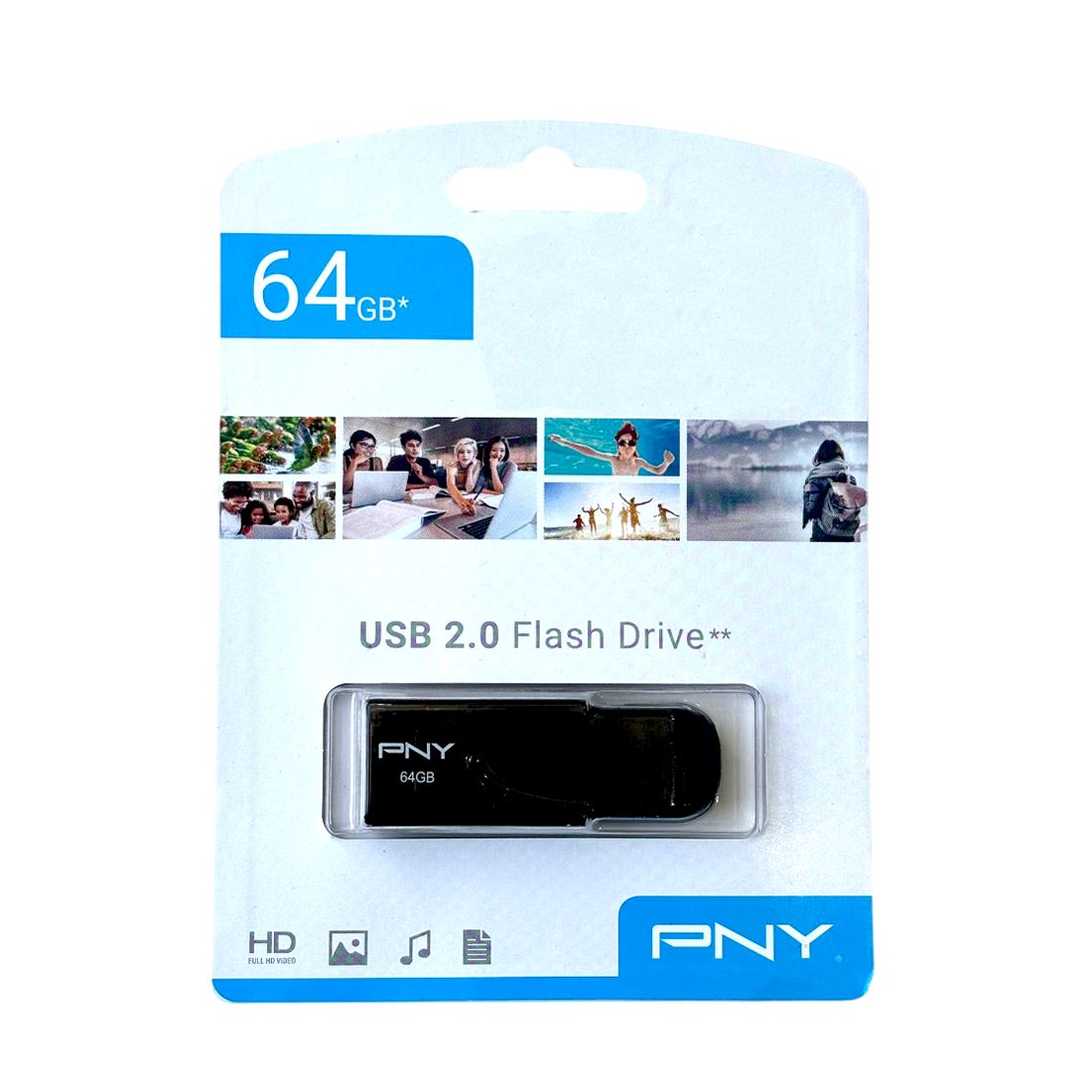 PNY Attache 4 USB 2.0 Flash Drive – 64GB | Portable Storage