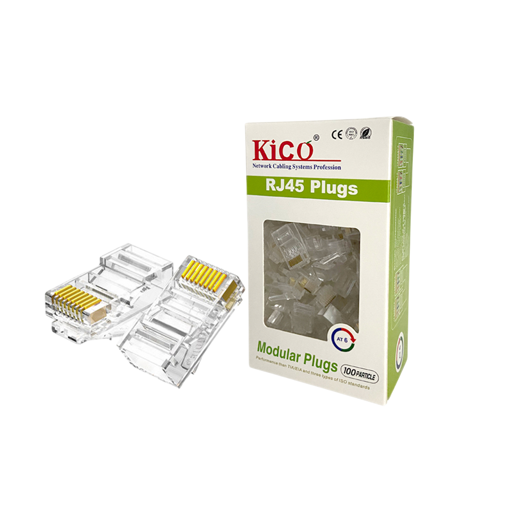 KICO CAT6 RJ45 Connector – 100 PCS