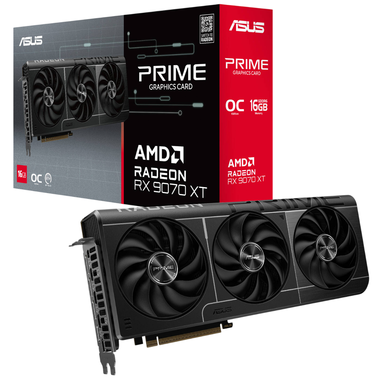 ASUS Prime Radeon RX 9070 XT OC Edition 16GB – High-Performance Gaming GPU