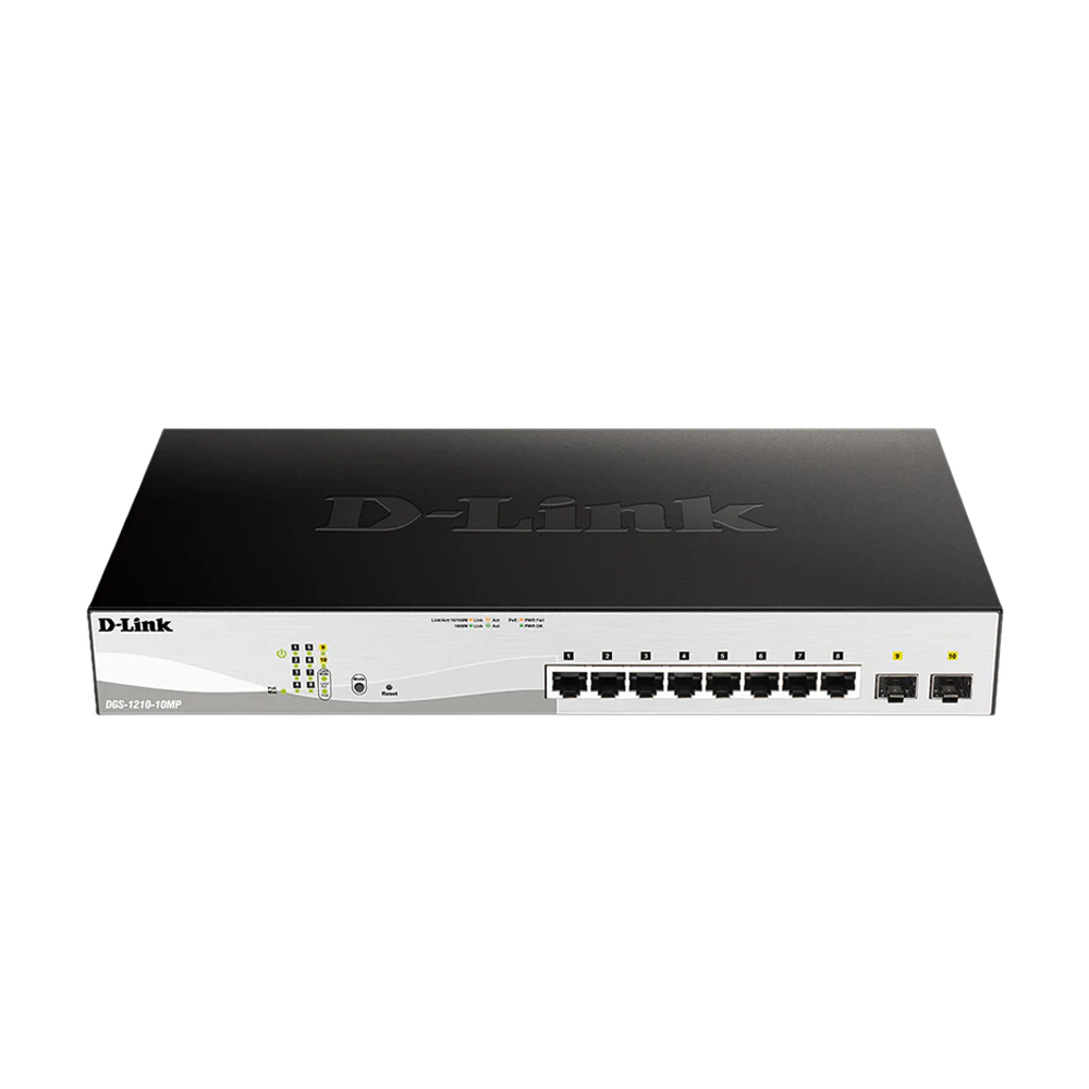 D-Link DGS-F1100-10PS 8-Port PoE+ Gigabit Smart Managed Ethernet Switch