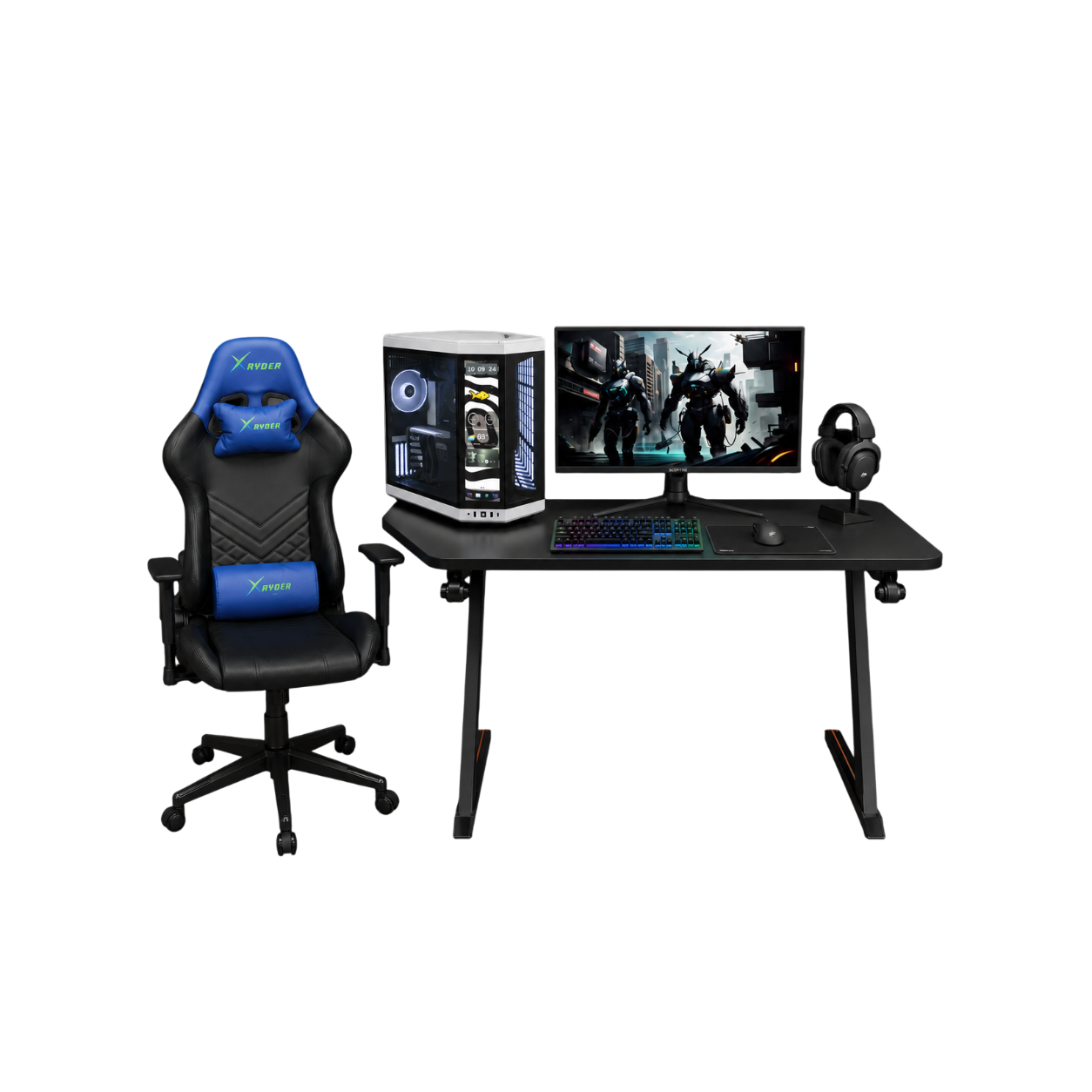 Intel Core Ultra 5 245K Gaming PC Bundle – RTX 5060 8GB GDDR7 | 32GB DDR5 | 1TB NVMe SSD + HYTE Y70 Touch Infinite Panda Case + 27” QHD 200Hz Setup