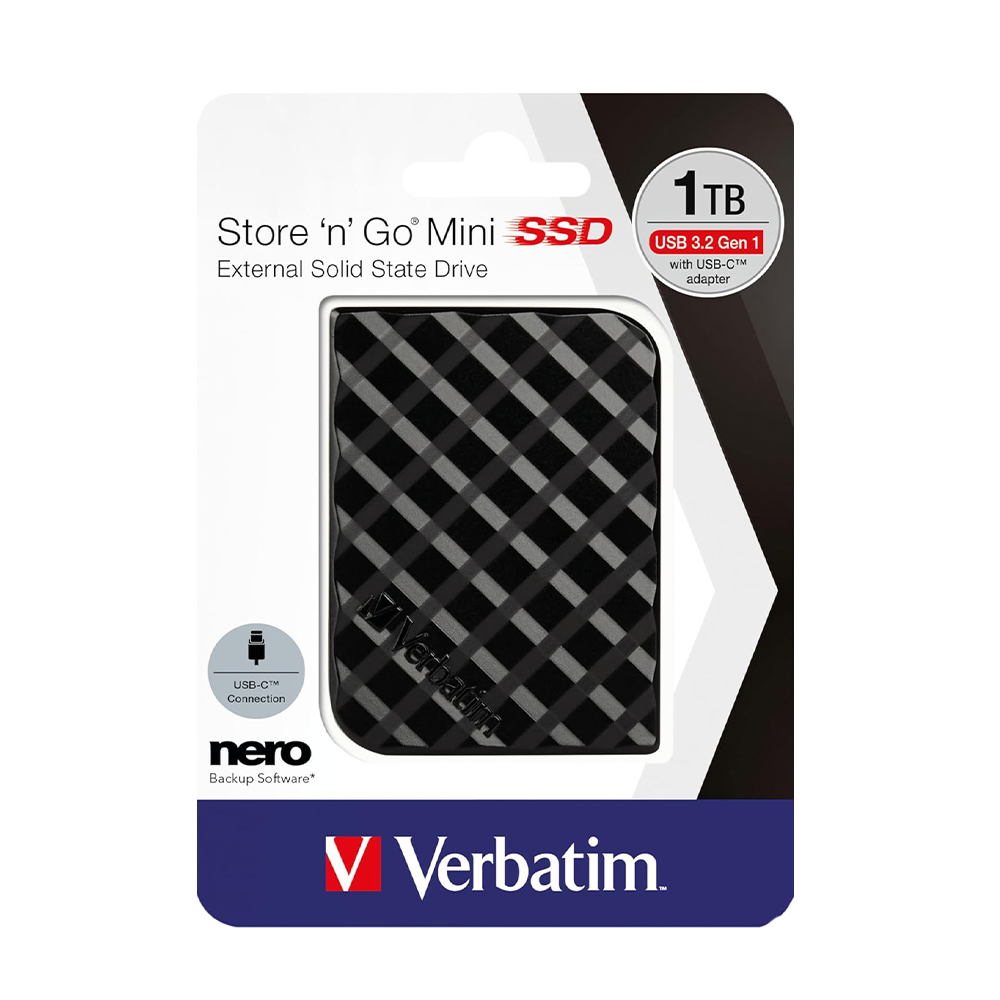 Verbatim Store ‘n’ Go Mini 1TB Portable External Hard Drive – USB 3.2