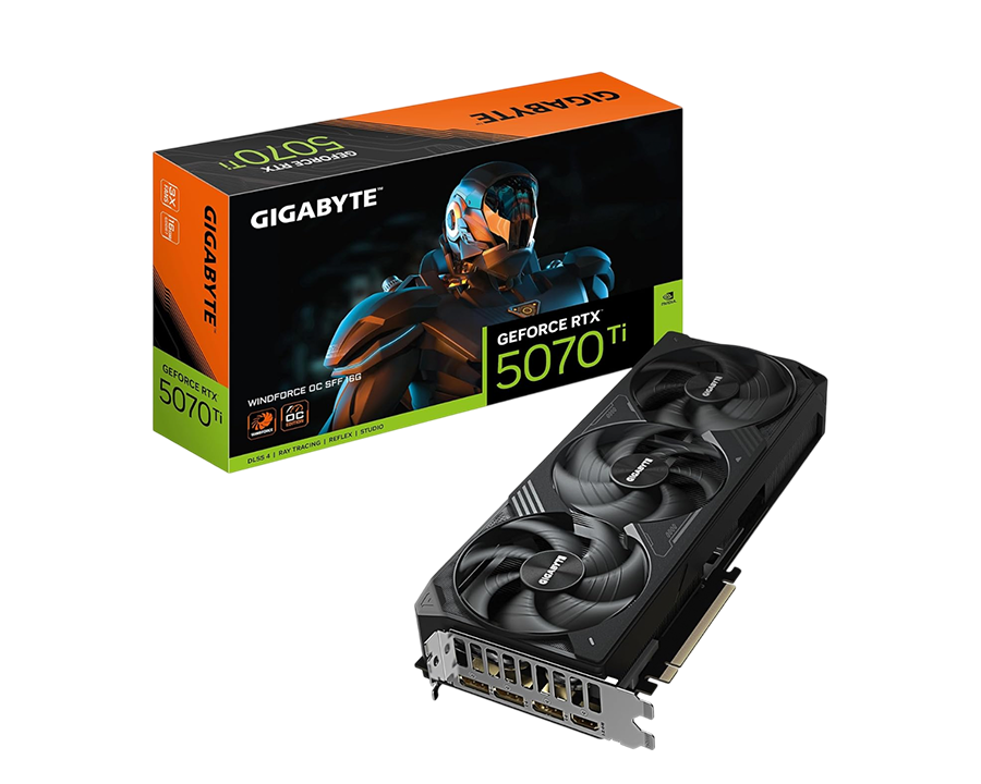 GIGABYTE GeForce RTX 5070 Ti WINDFORCE 3X OC 16GB Graphics Card