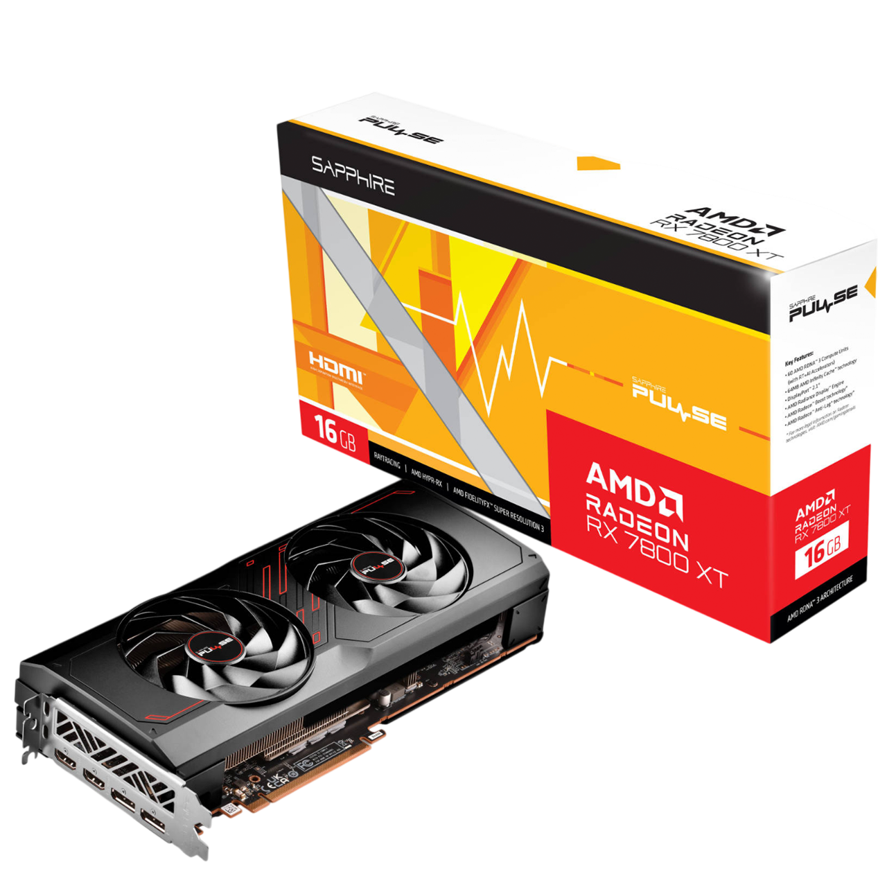 SAPPHIRE Pulse AMD Radeon™ RX 7800 XT 16GB Graphics Card
