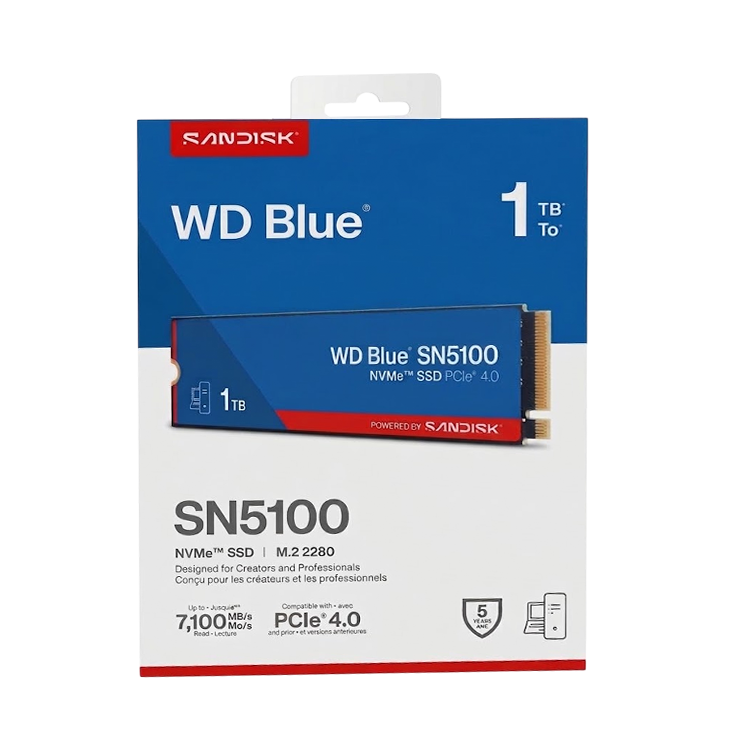 WD Blue SN5100 1TB M.2 PCIe Gen4 NVMe SSD
