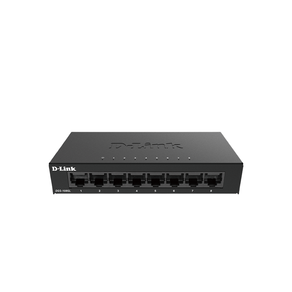 D-Link DGS108GL 8-Port Gigabit Desktop Switch – High-Speed Ethernet Network