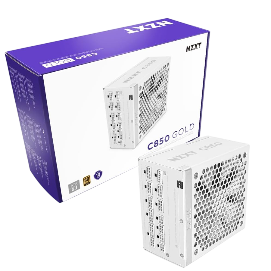 NZXT 3.1 850W 80+ Gold Fully Modular White Low-Noise PSU