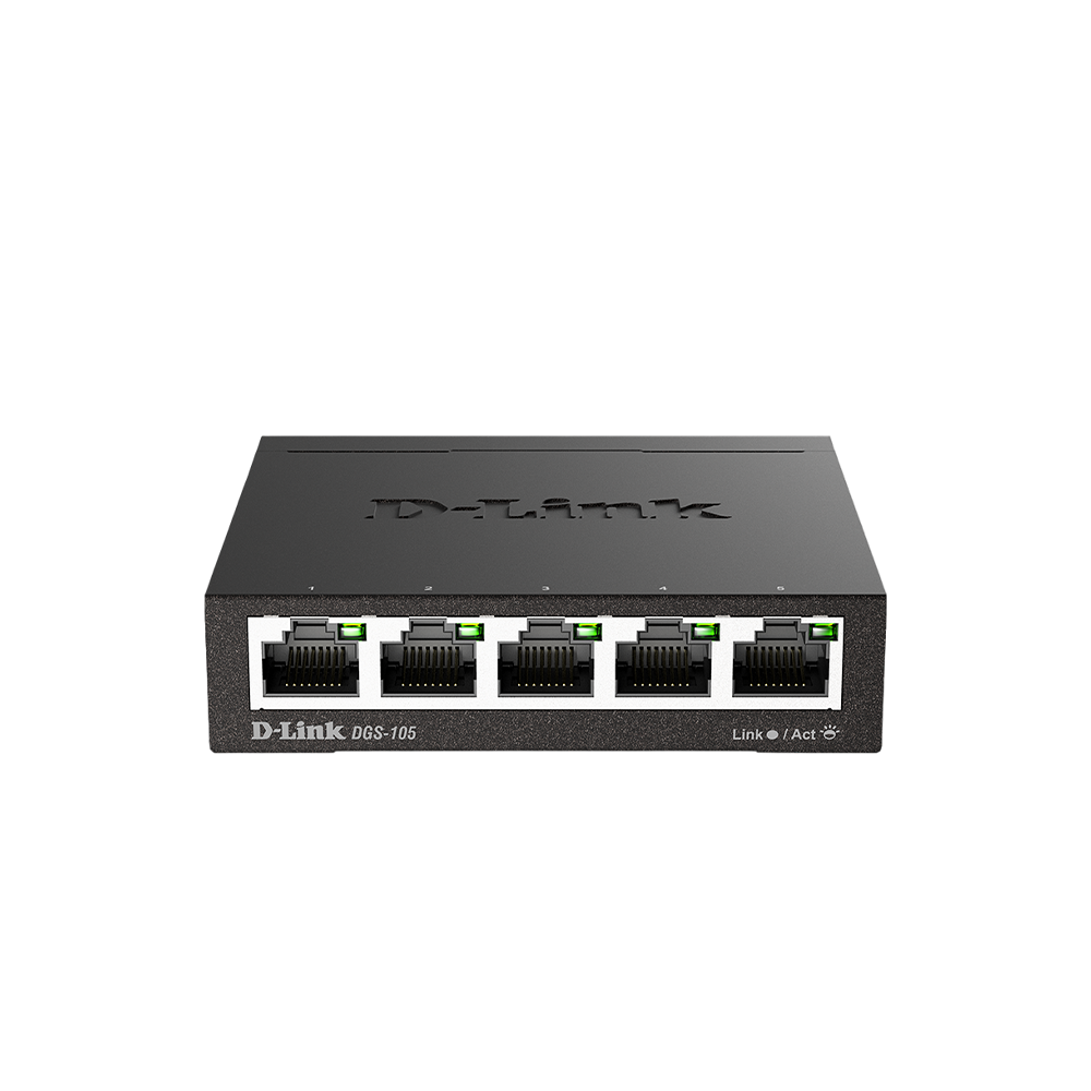 D-Link DGS105 5-Port Gigabit Ethernet Switch – Unmanaged Network Switch
