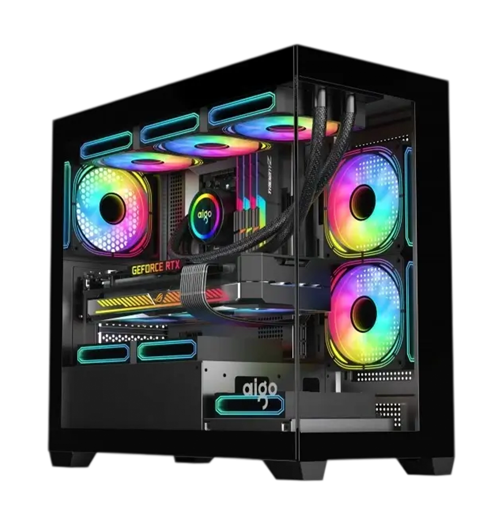 DarkFlash C218M Black Mid-Tower Gaming PC Case